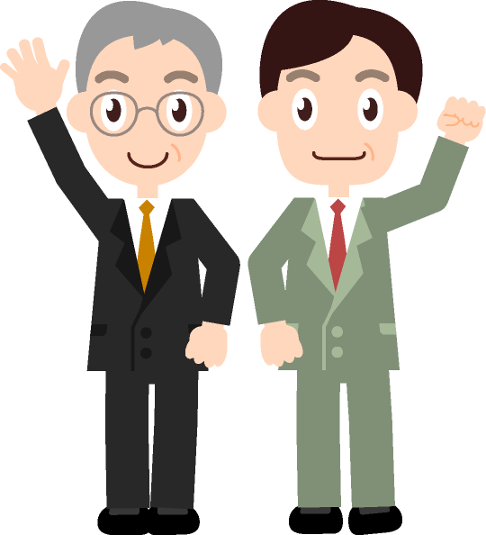 優しい社長と上司のイラスト