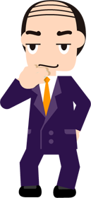 悪いことを企むイラスト（上司、悪徳業者）