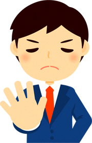 男性営業職のイラスト/お待ってください