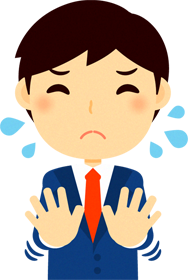 男性営業職のイラスト/困る