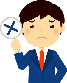 男性営業職のイラスト/間違いです