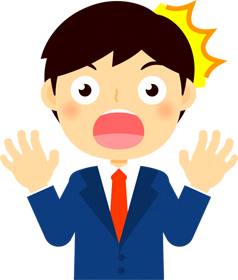 男性営業職のイラスト/困る