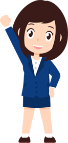 ビジネスイラスト/女性_仕事をがんばるぞ！