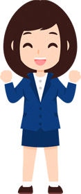 ビジネスイラスト/女性_ガッツポーズ