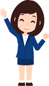 ビジネスイラスト/女性_手を振る