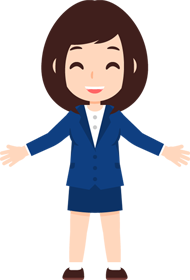 ビジネスイラスト/女性_ようこそ