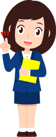 ビジネスイラスト/女性_ポイントです