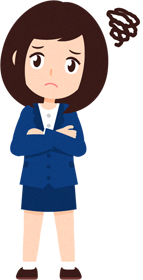 ビジネスイラスト/女性_もやもやする