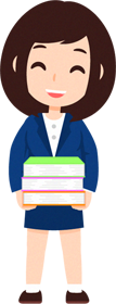 ビジネスイラスト/女性_本を持つ