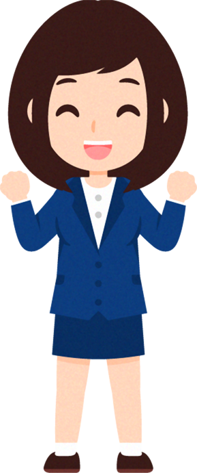 ビジネスイラスト/女性_ガッツポーズ