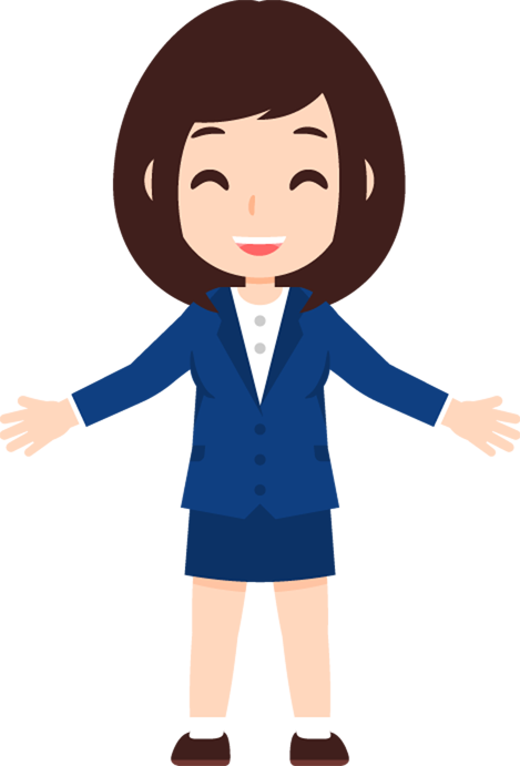 ビジネスイラスト/女性_ようこそ