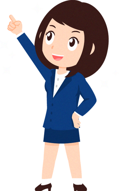 ビジネスイラスト/女性_指さす