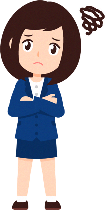ビジネスイラスト/女性_もやもやする