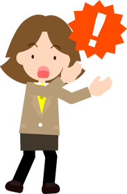 えっ？ちょっと驚いている女性のイラスト
