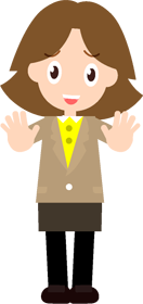 「それはちょっとできません」やんわり断っている女性のイラスト