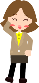 照れている女性のイラスト