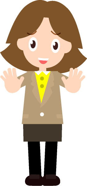 「それはちょっとできません」やんわり断っている女性のイラスト