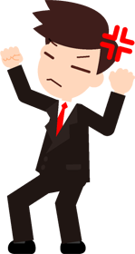 怒っているサラリーマンのイラスト