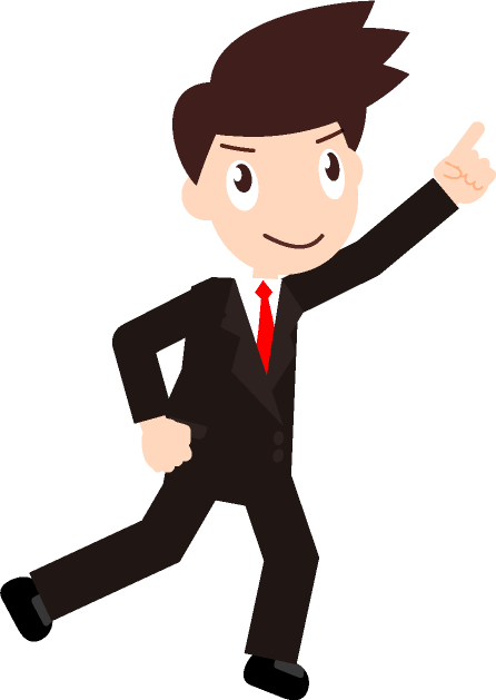 やるぞ！気合の入ったサラリーマンのイラスト