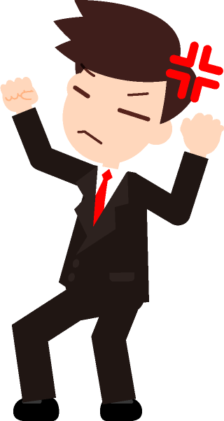 怒っているサラリーマンのイラスト