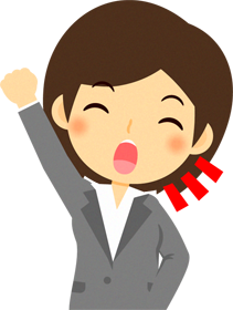 女性営業職のイラスト/右腕を上げる2