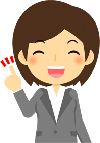 女性営業職のイラスト/ここ重要です