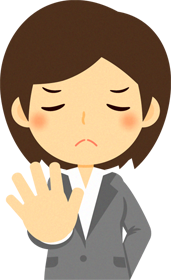 女性営業職のイラスト/お待ってください