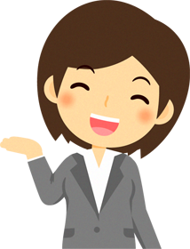 女性営業職のイラスト/案内する