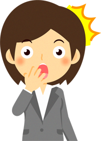 女性営業職のイラスト/驚く