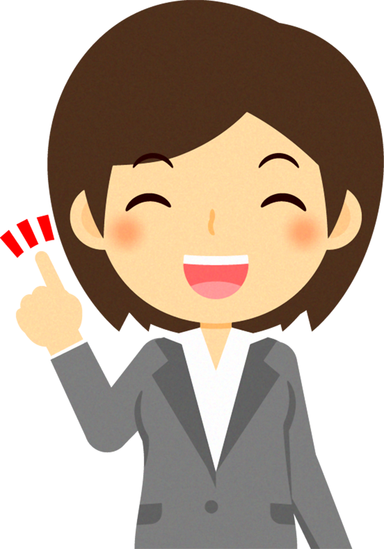 女性営業職のイラスト/ここ重要です