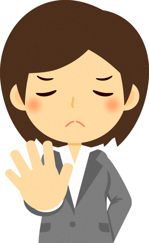 女性営業職のイラスト/お待ってください