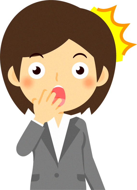 女性営業職のイラスト/驚く