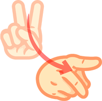 りの手話イラスト