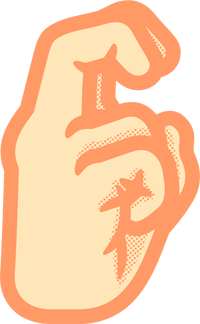 ろの手話イラスト