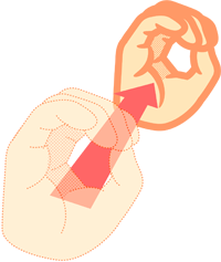 をの手話イラスト