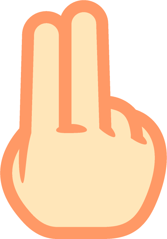 との手話イラスト