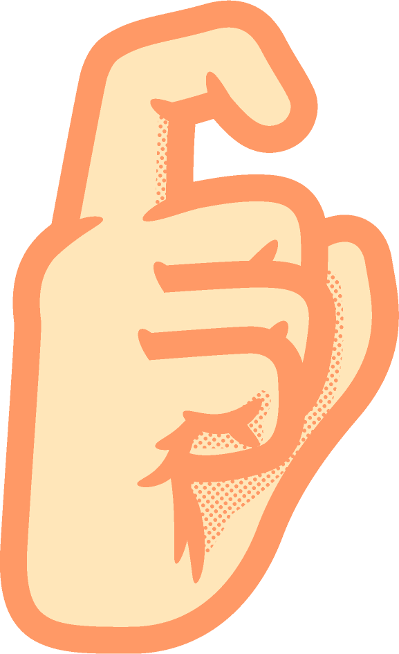 ぬの手話イラスト