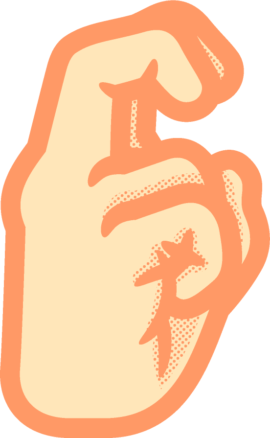 ろの手話イラスト