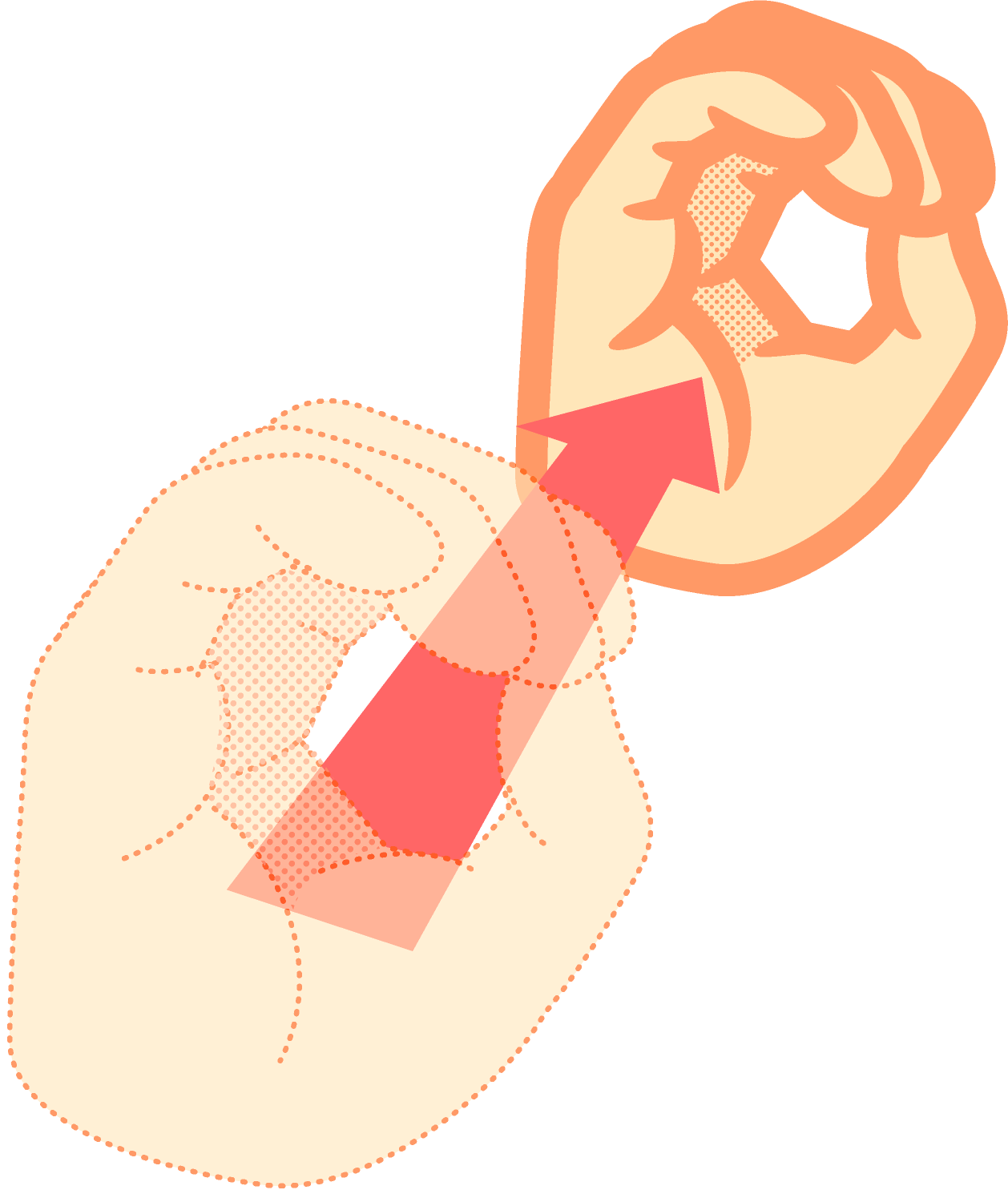 をの手話イラスト