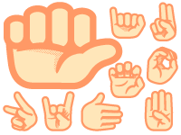 手話の指文字イラスト