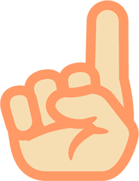 1の手話イラスト