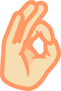 0の手話イラスト