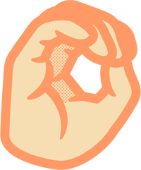 ゼロの手話イラスト