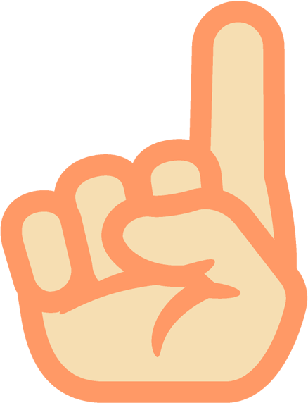 1の手話イラスト