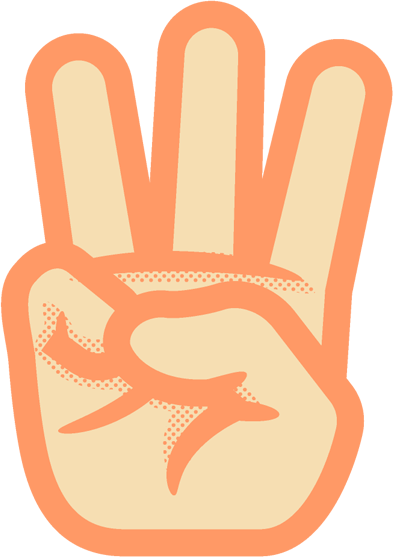 3の手話イラスト