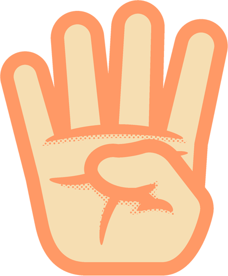 4の手話イラスト