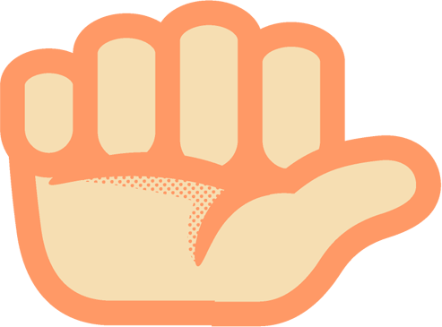 5の手話イラスト