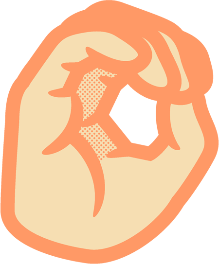 ゼロの手話イラスト