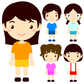 人のイラスト/立つ