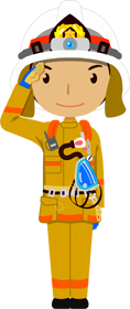 消防士のイラスト/防火服